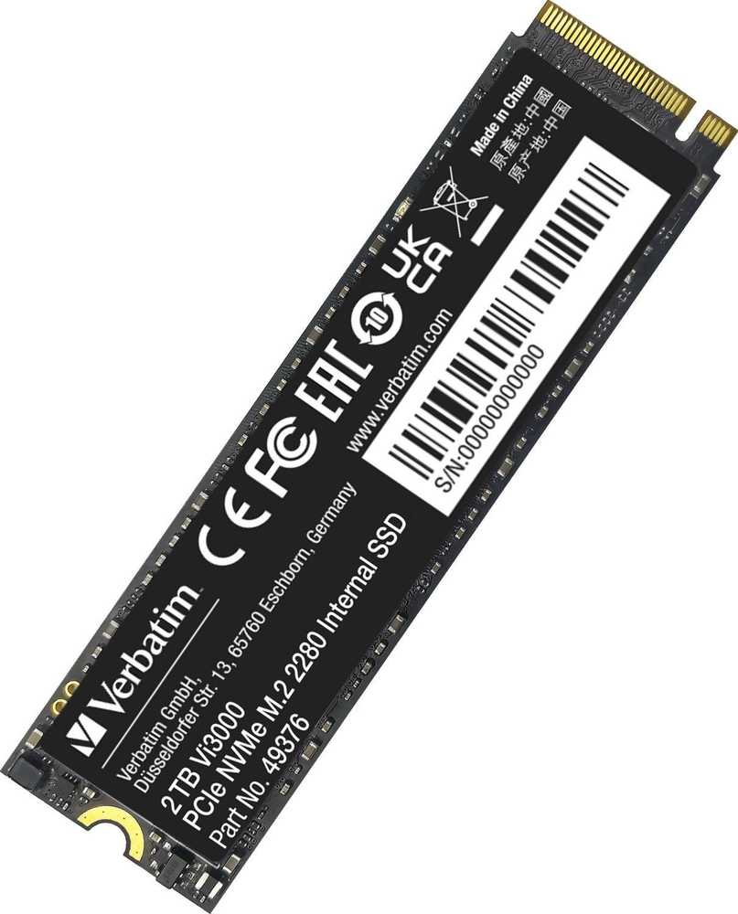 M.2 2TB Verbatim PCIe 3.0 M.2 2280 Vi3000