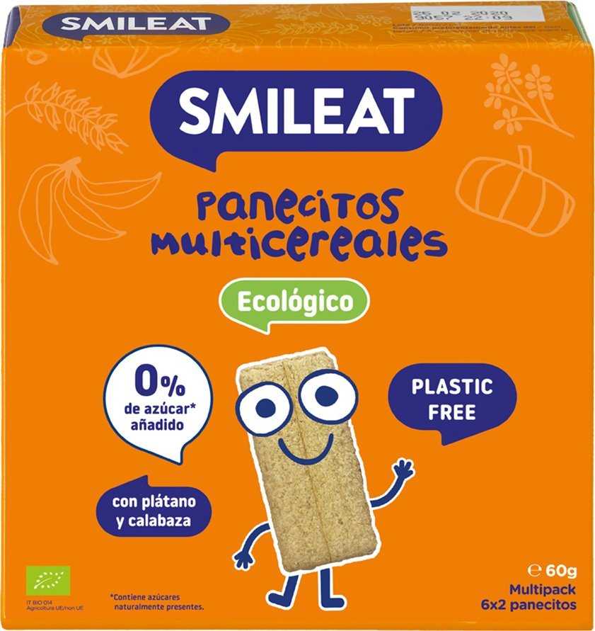 "Smileat" dribsnių keksiukai su bananais ir moliūgais Bio 60g