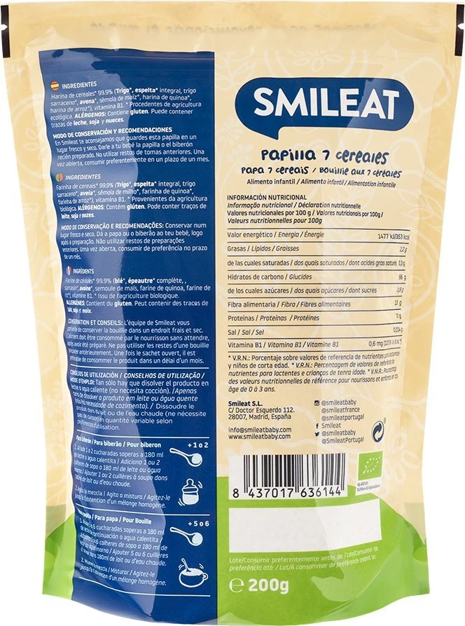 "Smileat 7" ekologiški grūdai 200g