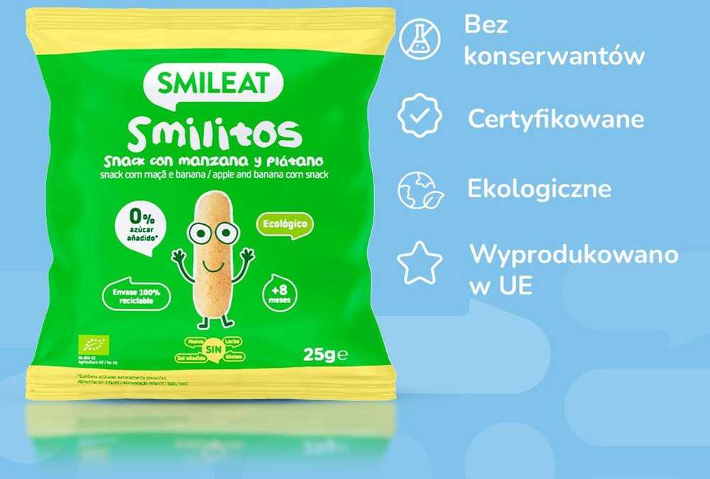 Kukurūzų traškučiai be cukraus obuolių bananai 8 mėn. 25g BIO Healthy Smileat
