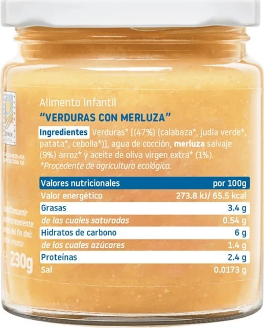 Smileat Potito Bio daržovės ir jūros lydekos 230g