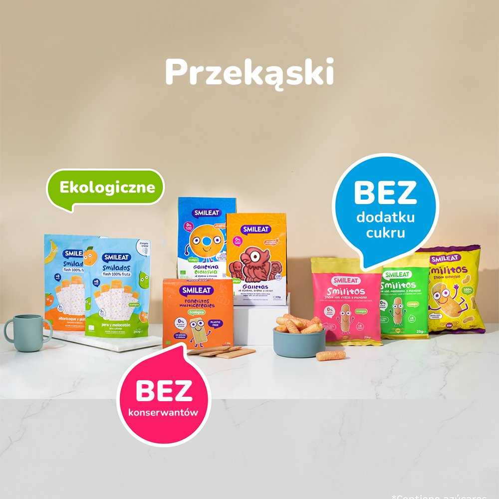 Speltos sausainiai be cukraus kakavos obuoliai 10 mėnesių 220g Smileat BIO Mini