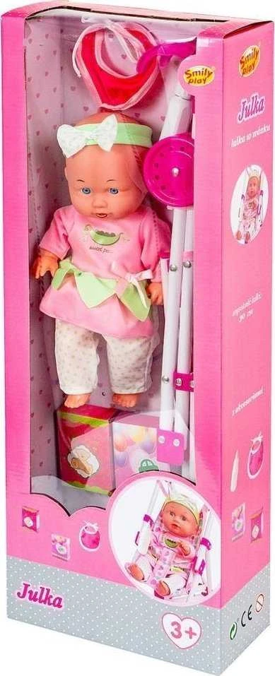 Anek Smily Žaisk Lėlė Julka SmilyPlay SP84482 44820 vežimėlyje