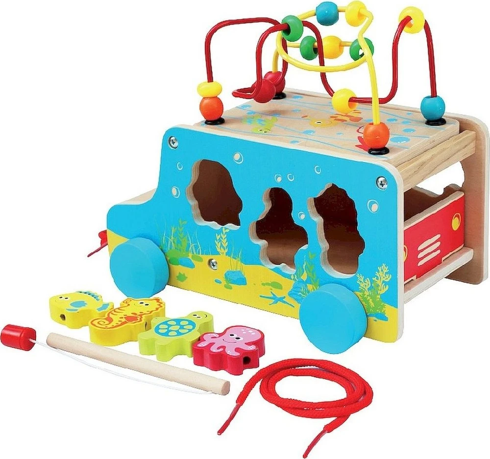 Anek Smily Play Smily Play Drewniane Auto 5w1 Sorter do Ciągnięcia universalus