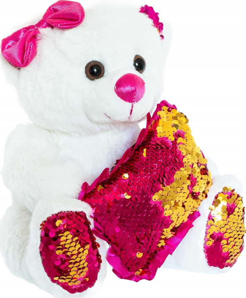 Anek Smily Play pliušinis meškiuko pagalvė su blizgučiais. SmilyPlay SP84390 43908