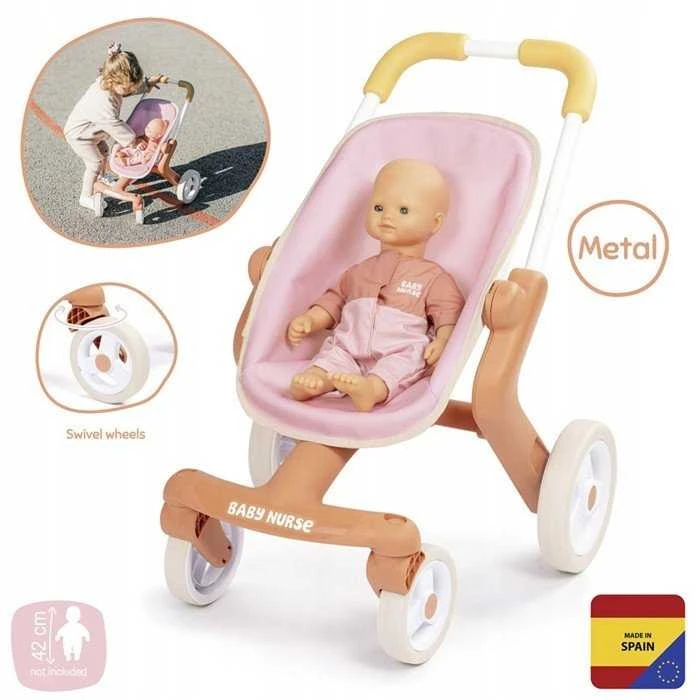 Vaikiškas lėlių vežimėlis Smoby Baby Nurse 42 cm lėlėms