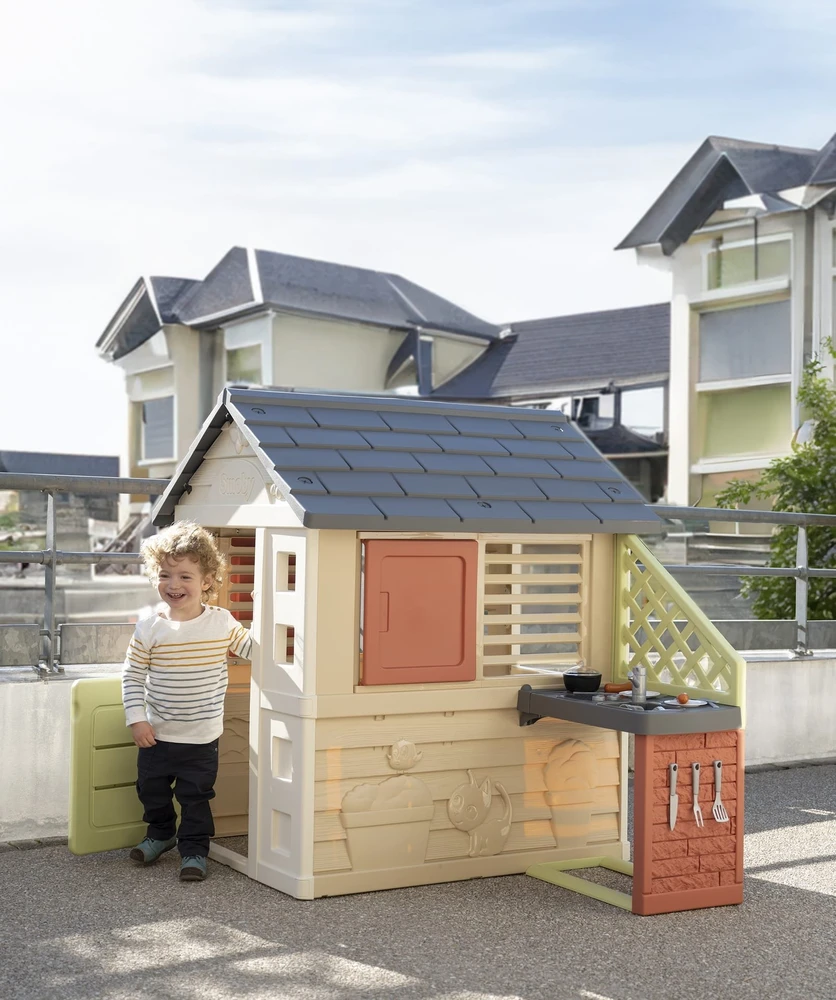 Lauko žaidimų namelis su virtuvėle Smoby Life Nature (7600810739)