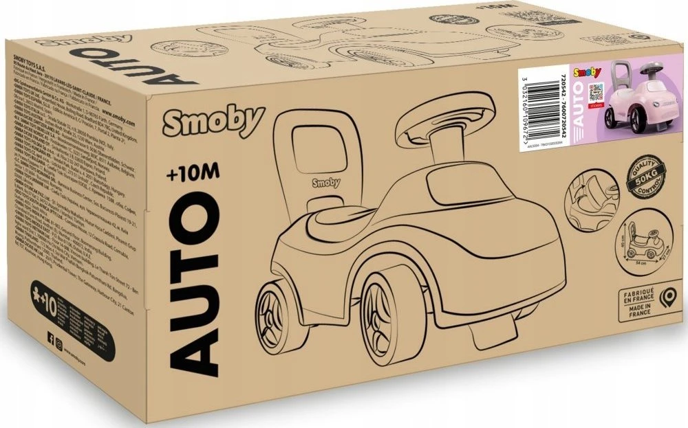 SMOBY jedzik Ride-On rožinė 720542