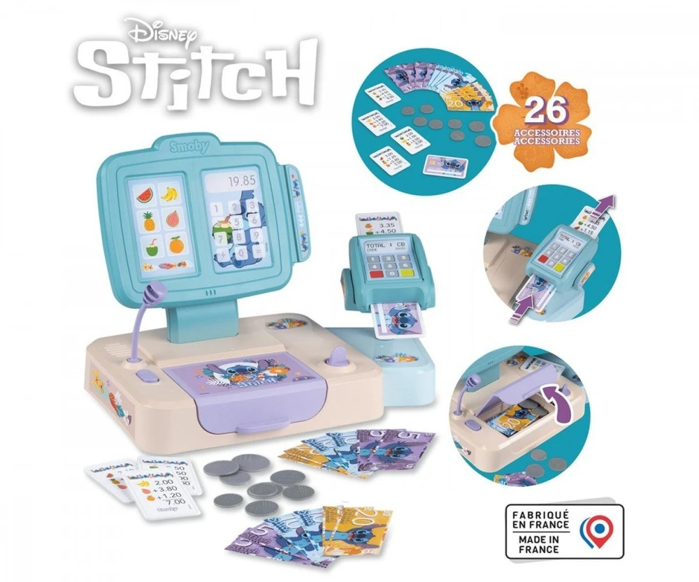 Smoby Kasa Kasos aparatas su kortelių skaitytuvu
