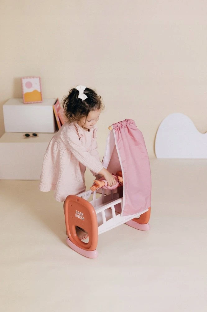 Smoby Baby Nurse lopšys su baldakimu