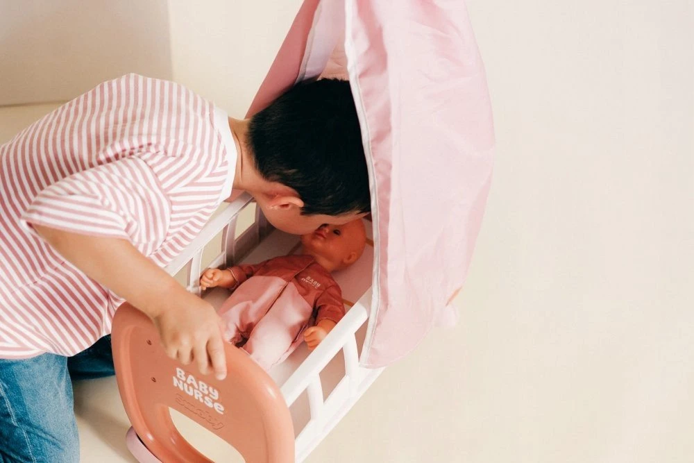 Smoby Baby Nurse lopšys su baldakimu