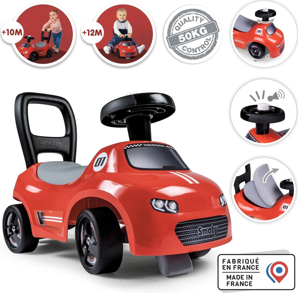 Smoby Vaikiškas Ježdis Su Klaksonu Raudonas