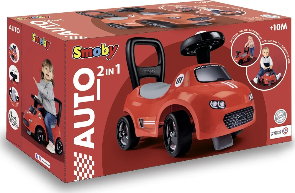 Smoby Vaikiškas Ježdis Su Klaksonu Raudonas