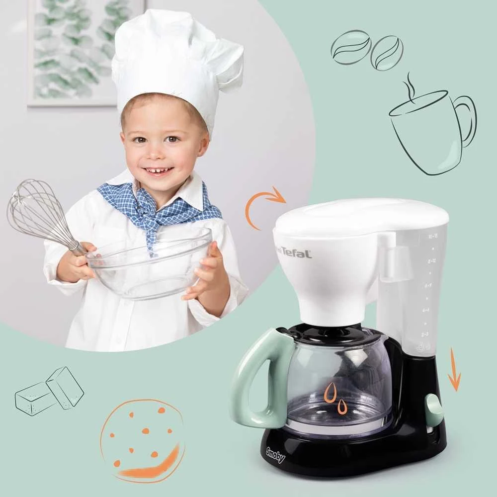 „Smoby Mini Tefal“ namų apyvokos prietaisai espreso mašina vaikams