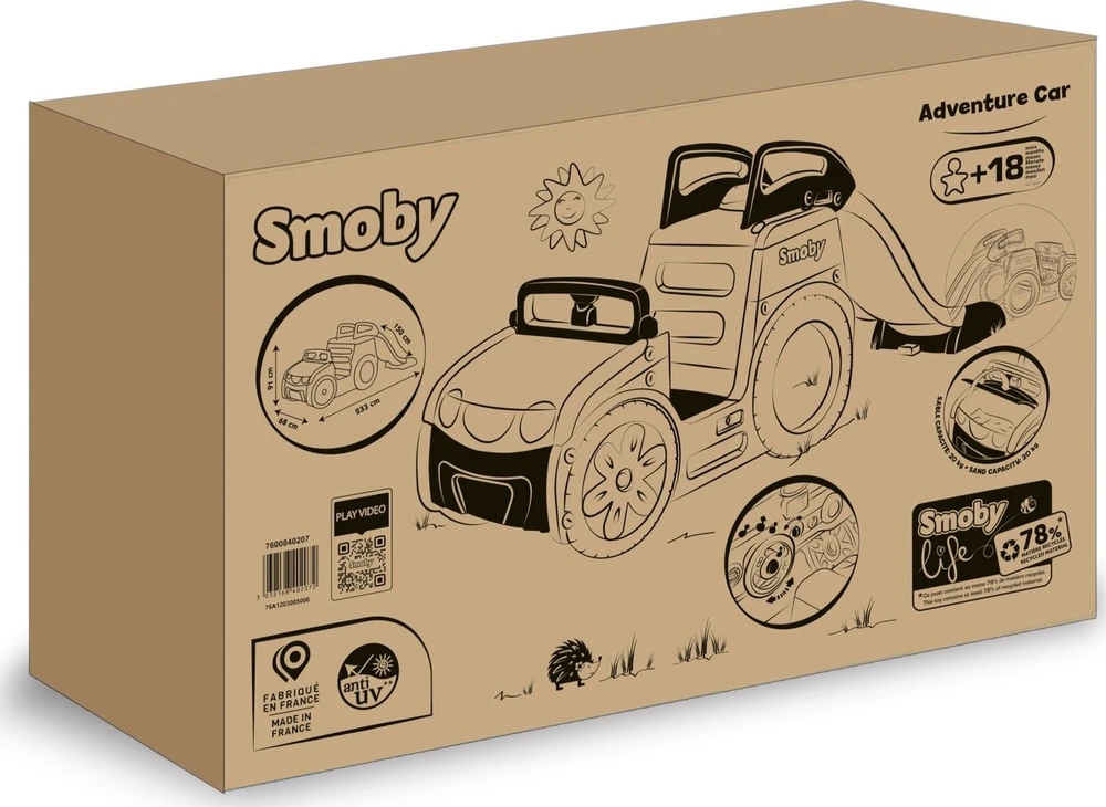 Nuotykių automobilis su čiuožykla Smoby Life