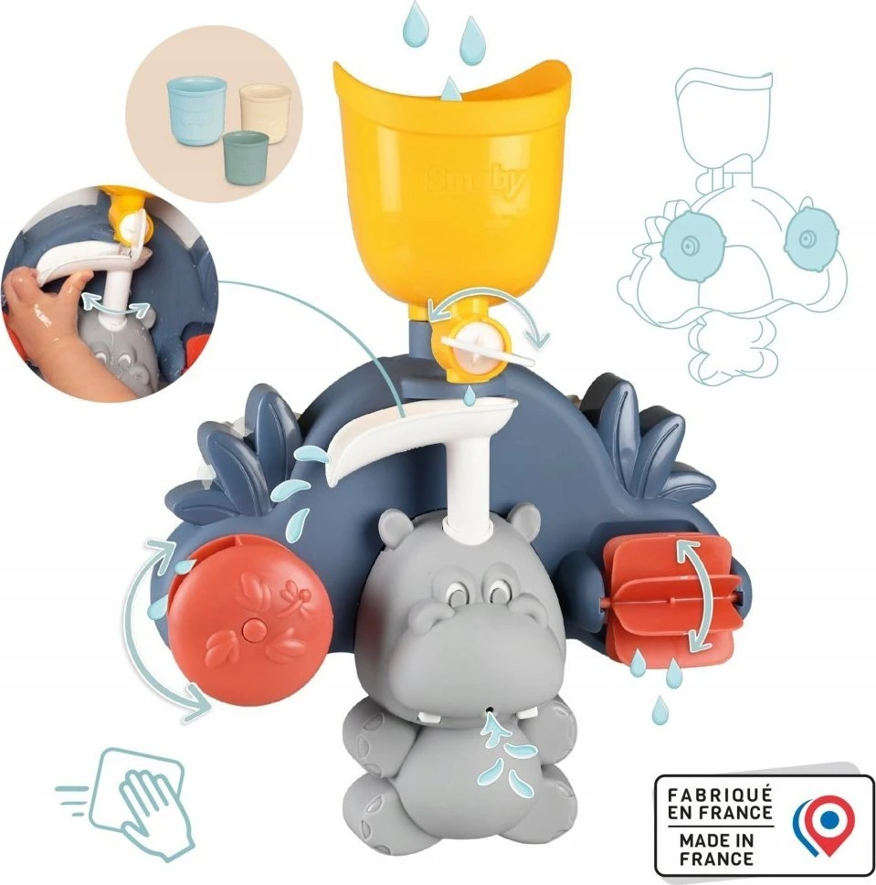 Smoby Vaikiška Vonios Žaislas Hipopotamas