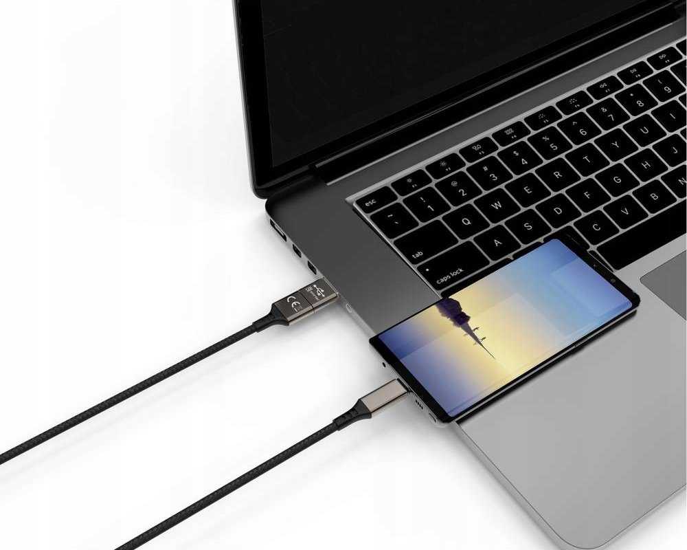 Cololight SMRTER Greitas didelės spartos duomenų kabelis, USB-C/USB-A kombinuotas kištukas, juodas