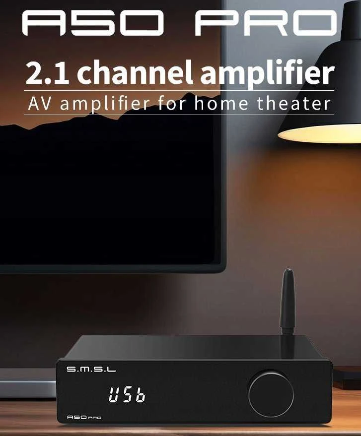 SMSL SMSL A50 PRO - 2.1 garsiakalbių stiprintuvas su „Bluetooth“ ir HDMI ARC
