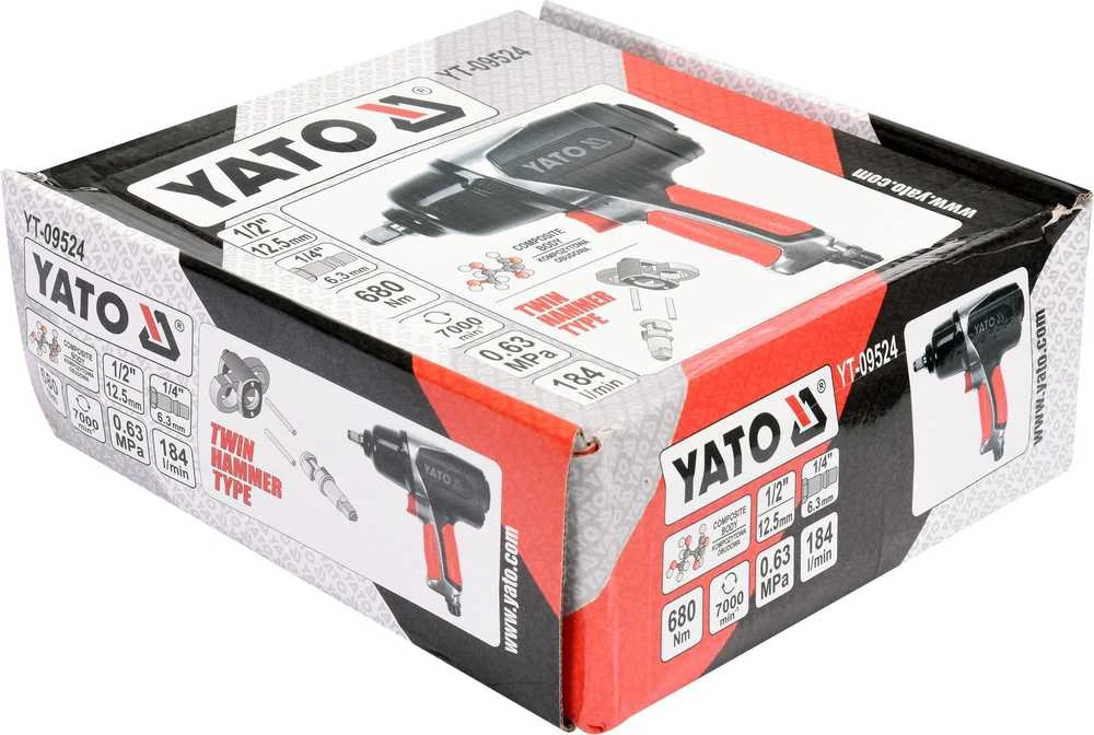Toya Sa Poland YATO Smūginis veržliasukis pneumatinis 1/2" /680Nm 09524