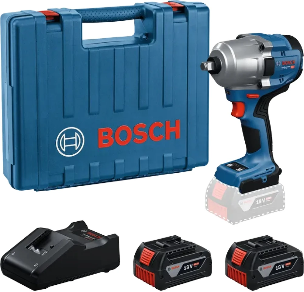 Smūginis veržliasūkis Bosch GDS 18V-780; 18 V; 2x5,0 Ah akum. + pakrovėjas