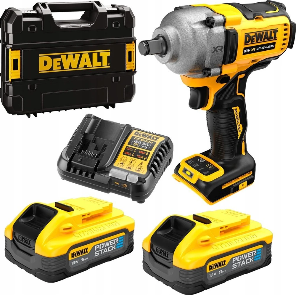 Smūginis veržliasūkis DeWalt DCF891H2T-QW; 18 V; 1/2''; 2x5,0 Ah akum.