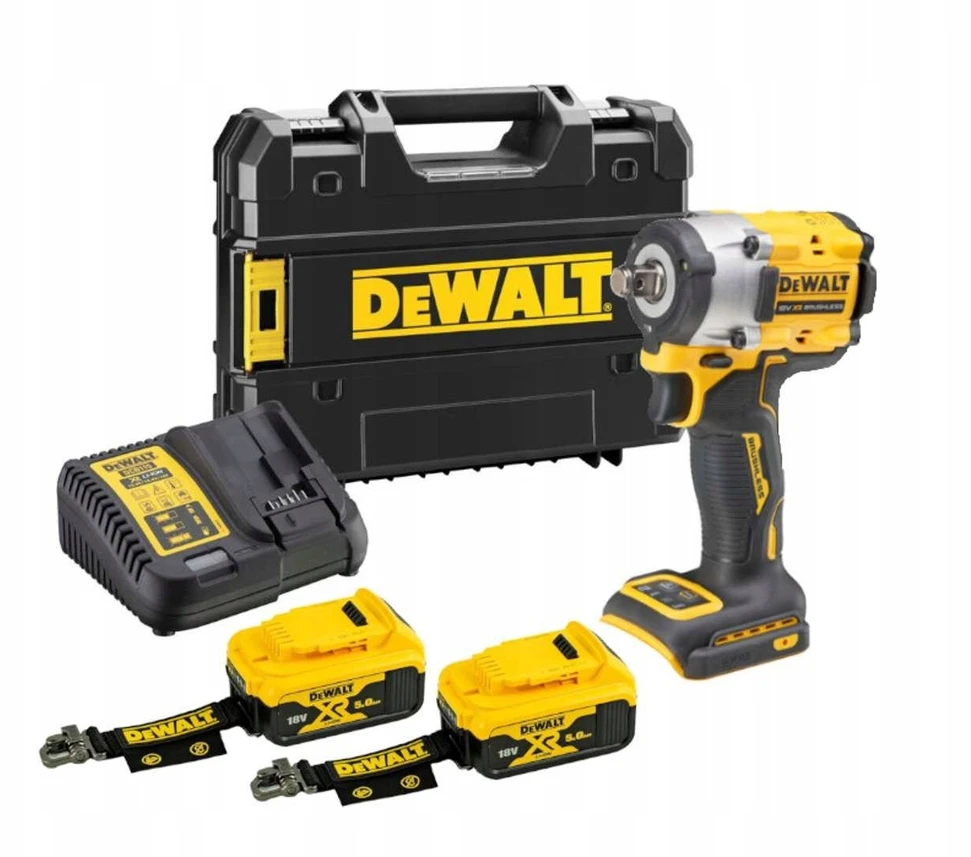 De Walt Smūginis veržliasūkis DeWalt DCF921P2LRT-QW; 1/2''; 18 V; 2x5,0 Ah akum.