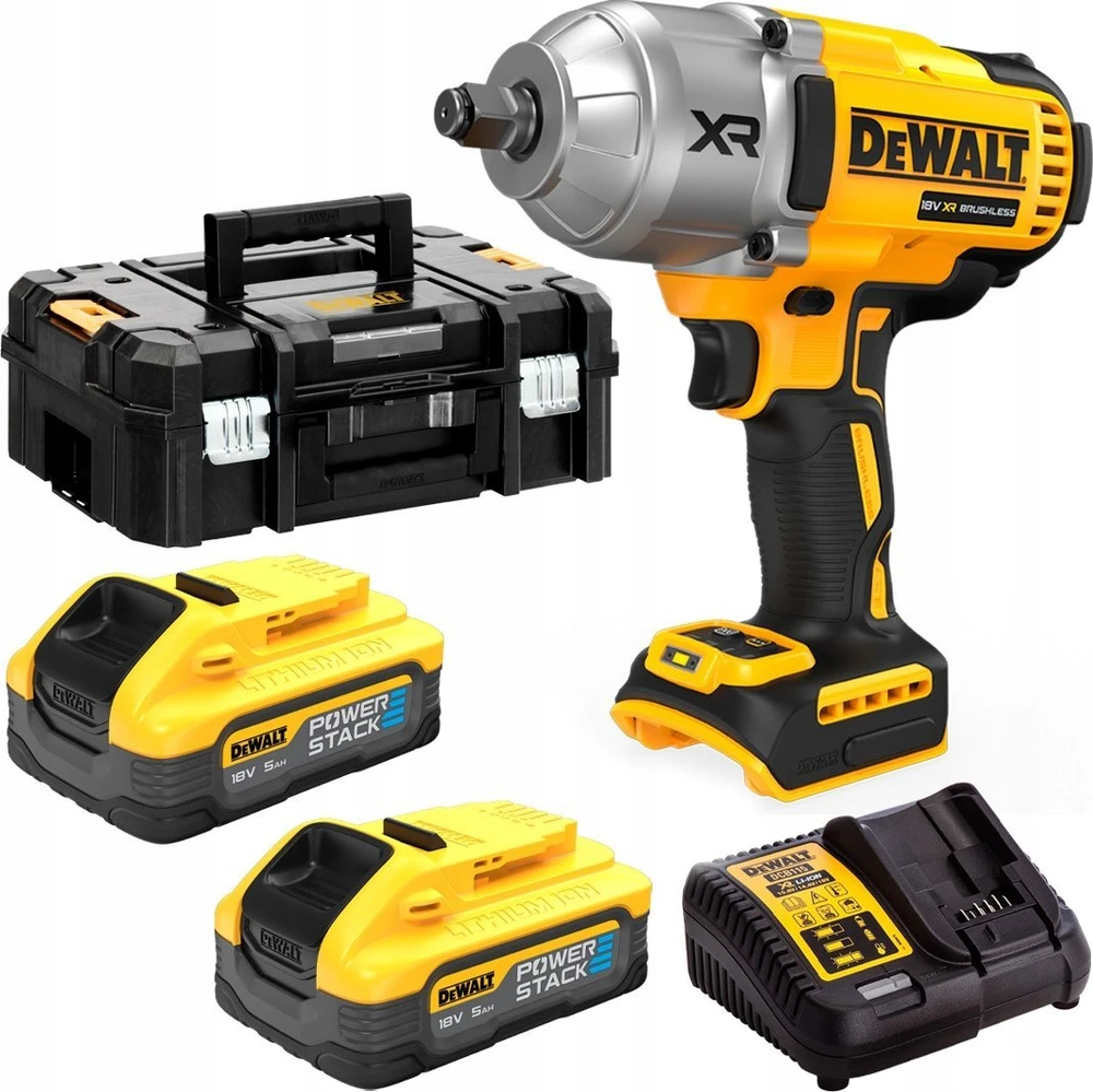 Smūginis veržliasūkis DeWalt DCF900H2T-QW; 18 V; 2x5,0 Ah akum.