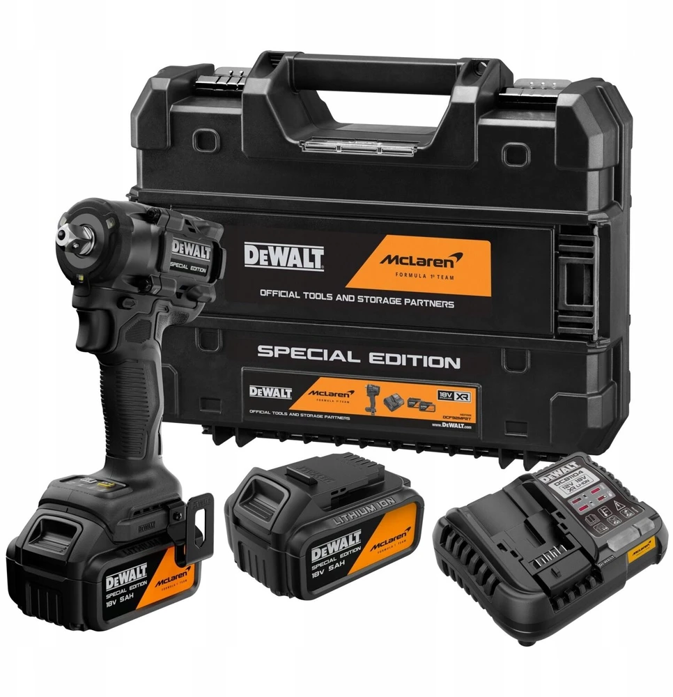 DEWALT SMŪGINIS VERŽLIASUKIS 1/2″ 18V DCF92MP2T 406Nm 2×5,0Ah MCLAREN