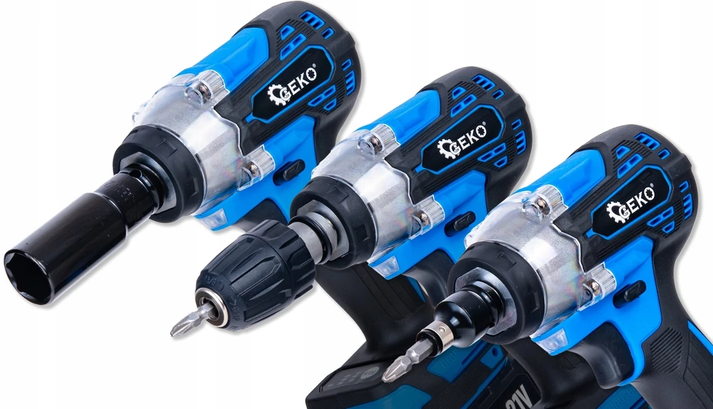 Smūginis veržliasukis Geko Akumuliatorinis bezszczotkowy 350Nm 2x3.0Ah 21V – komplektas XXL (5) (5903418302900)