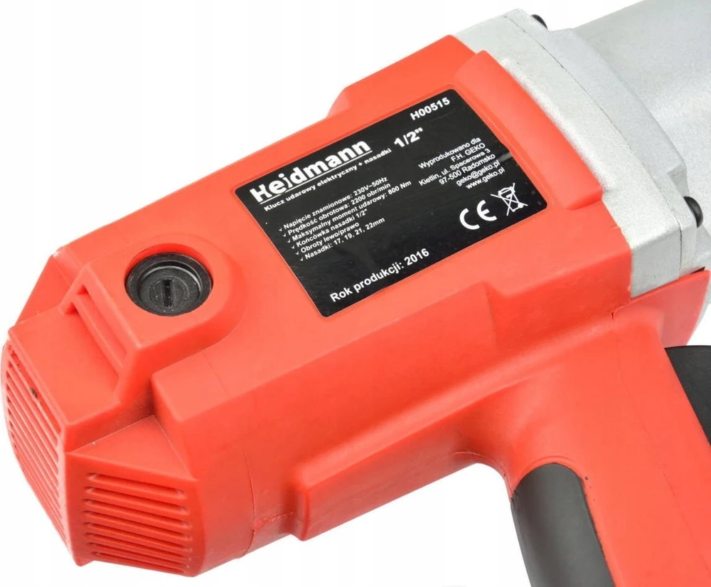Smūginis veržliasukis Heidmann Smūginis veržliasukis elektrinis 1/2'' + sukimo galvos typ H(5)