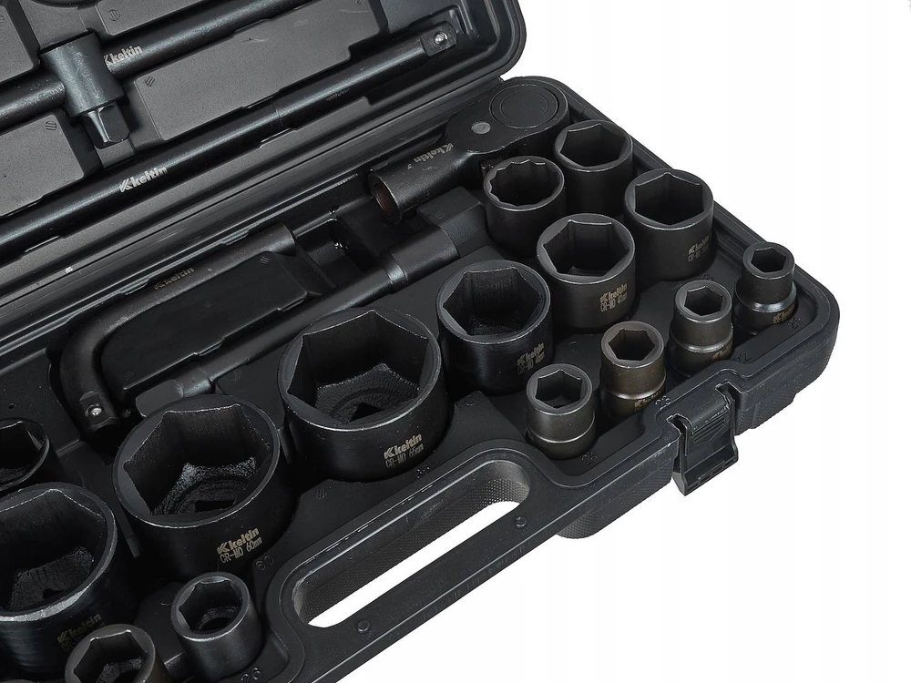 Smūginis veržliaraktis KELTIN Smūginių galvučių rinkinys 26 vnt. 3/4''/1'' 6-kampis 17-65mm (1)