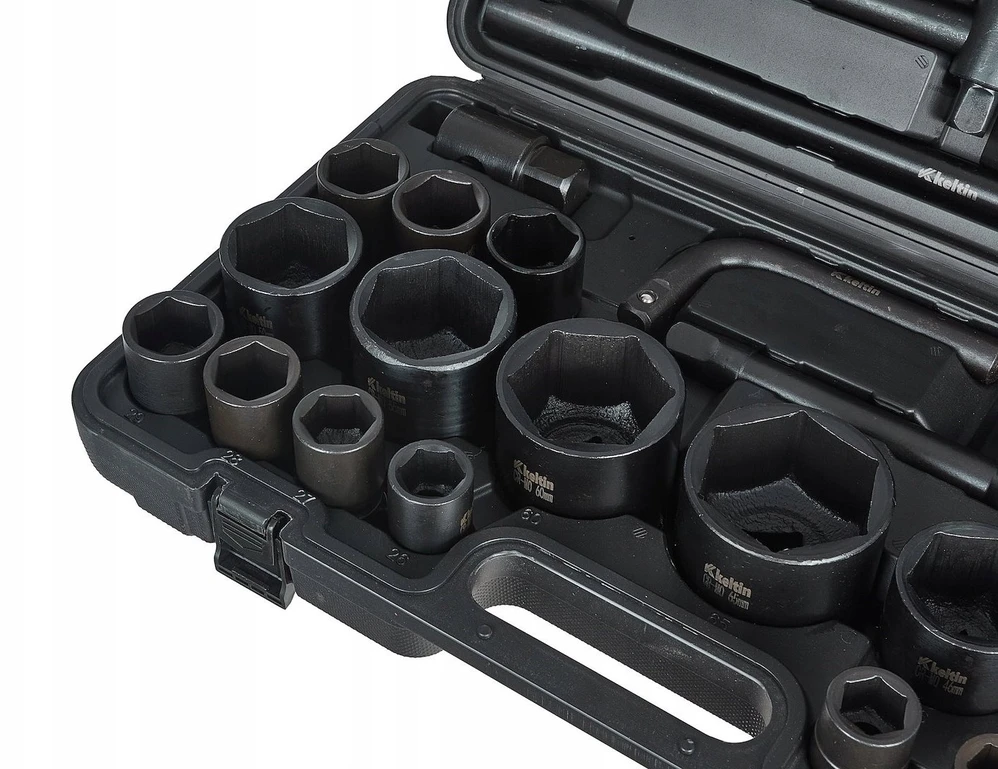 Smūginis veržliaraktis KELTIN Smūginių galvučių rinkinys 26 vnt. 3/4''/1'' 6-kampis 17-65mm (1)