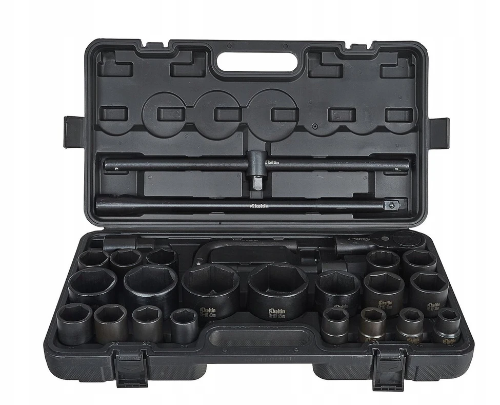 Smūginis veržliaraktis KELTIN Smūginių galvučių rinkinys 26 vnt. 3/4''/1'' 6-kampis 17-65mm (1)