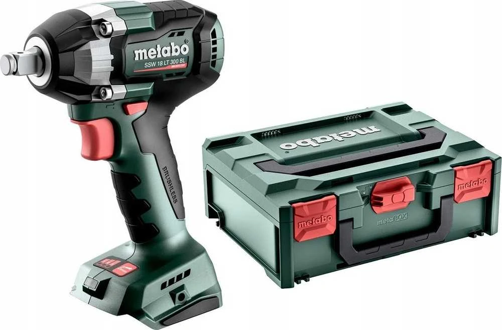 Smūginis veržliasukis Metabo SSW 18 LT 300 BL; 18 V (be akumuliatoriaus ir pakrovėjo)