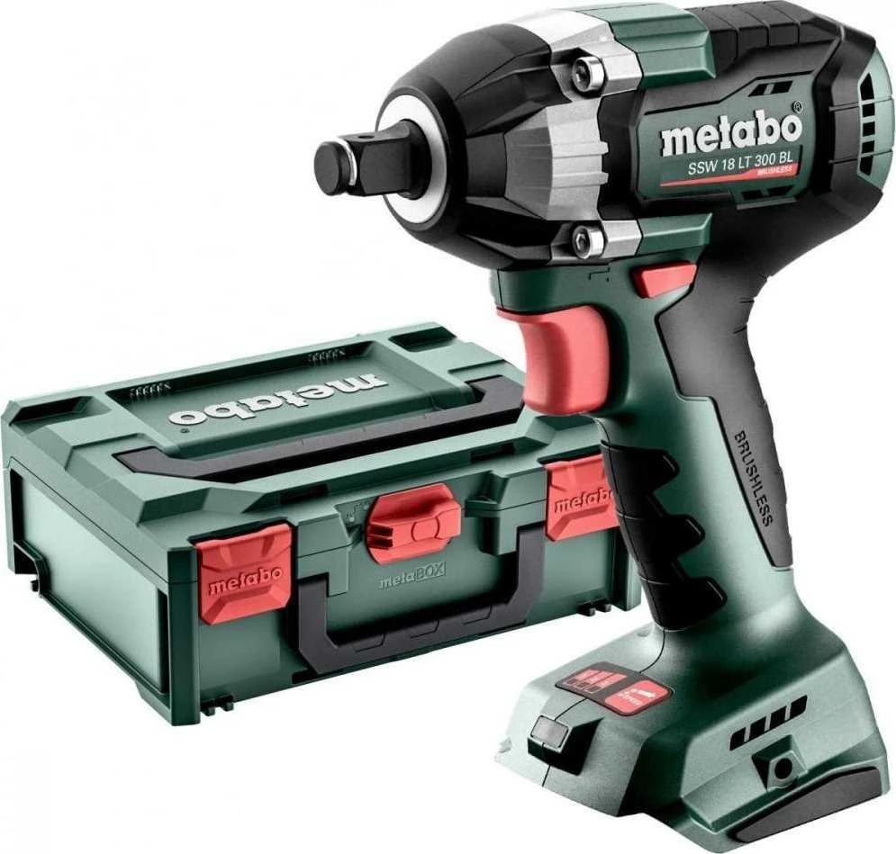 Smūginis veržliasukis Metabo SSW 18 LT 300 BL; 18 V (be akumuliatoriaus ir pakrovėjo)