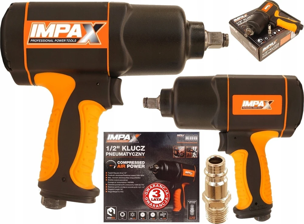 Nuair IMPAX PNEUMATINIS SMŪGINIS VERŽLIASUKIS 1/2″ 800Nm…..%