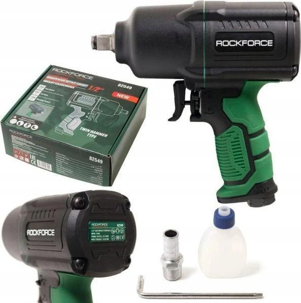 Smūginis veržliasukis Rockforce KLUCZ pneumatinis 1450Nm 1/2" TWIN HAM MER