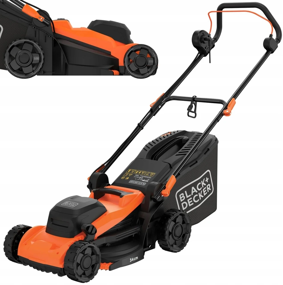 Black & Decker juodas+decker 1400W Corded Lawn Mower BEMWP340 Juodas+DECKER