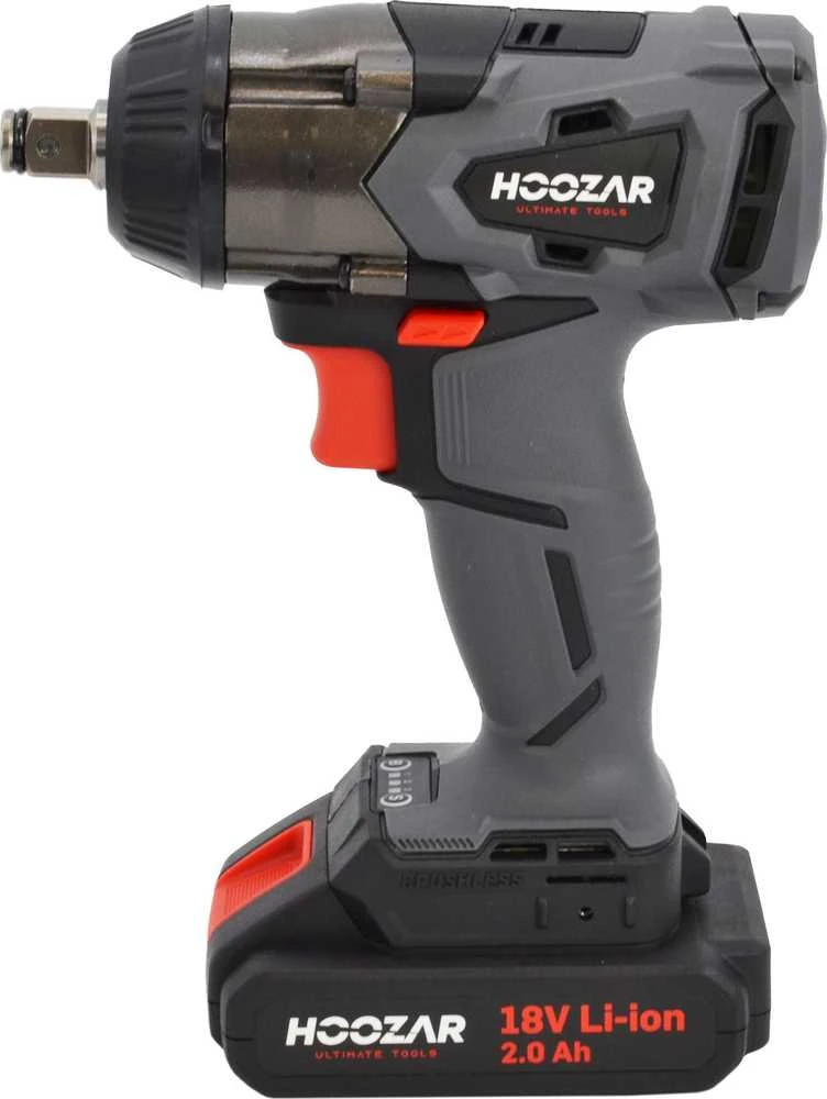 HOOZAR bešepetėlinis smūginis veržliasukis 1/2" 18V 1x2.0Ah 350 N.m. IW10BL