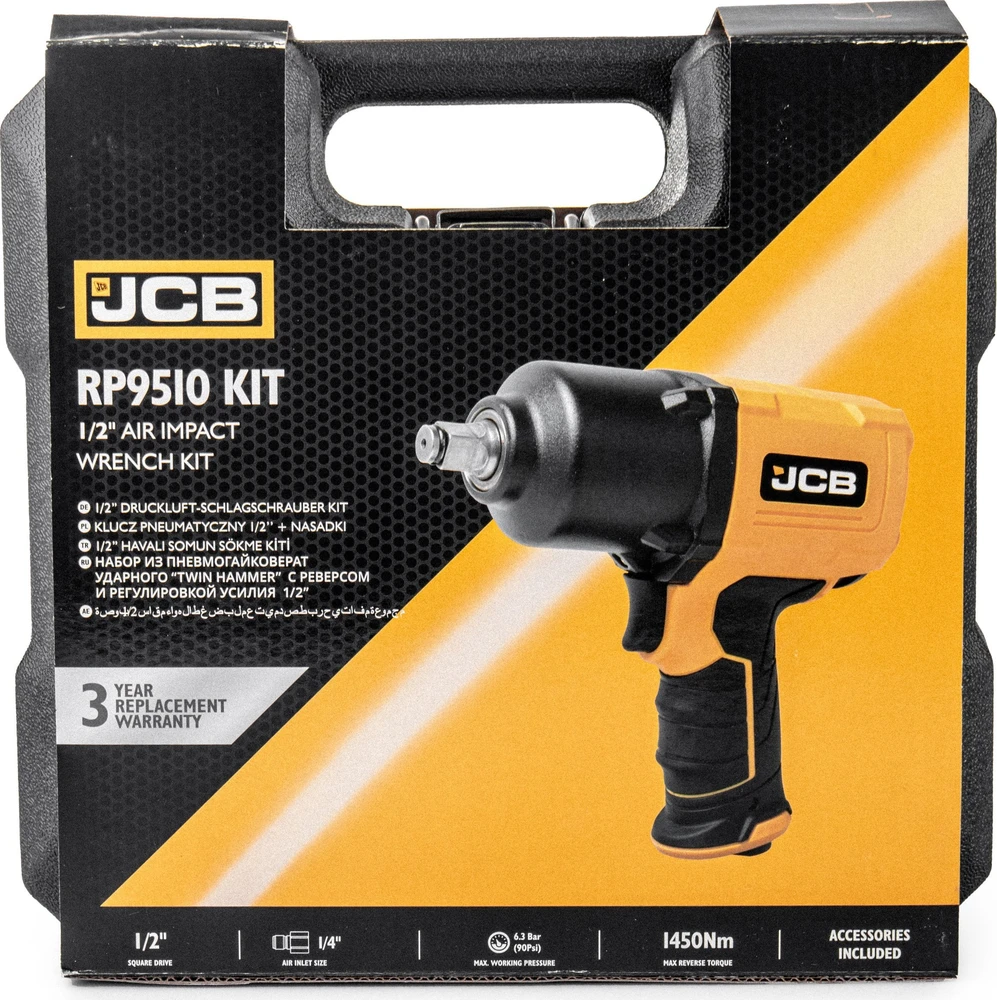 Smūginis veržliasukis Sourcing JCB PNEUMATIC WRENCH 1/2'' 1450Nm + SOCKETS