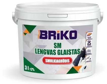 Briko SM 3 litrų smulkiagrūdis glaistas kibire
