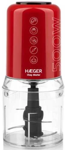 Raudonas Haeger elektrinis maisto smulkintuvas