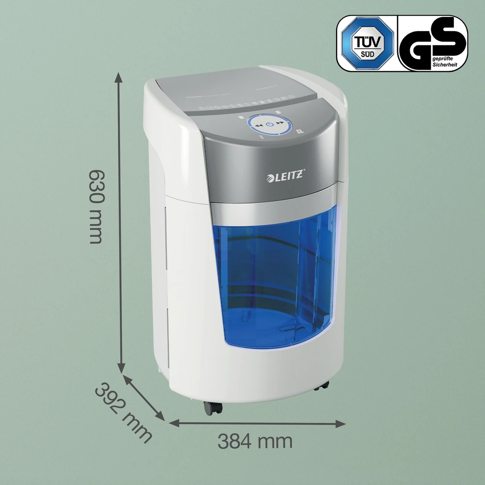 Leitz IQ OptiMax Small Office 350 Micro Cut popieriaus smulkintuvas Security P5 22L - Baltas