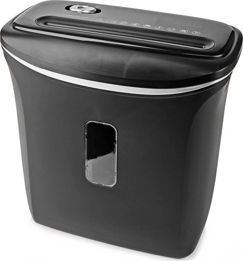 Nedis 12l DIN P-4 190W Juoda dokumentų smulkintuvas