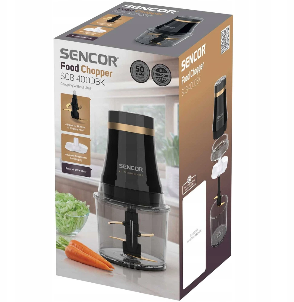 Sencor SCB 4000BK pakuotė su prietaiso detalių schema
