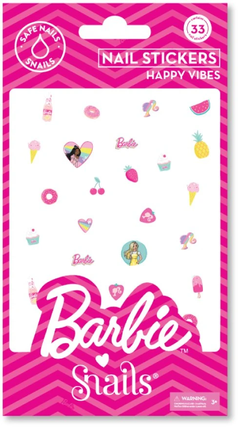 Barbie Snails nagų lipdukai, Happy Vibes