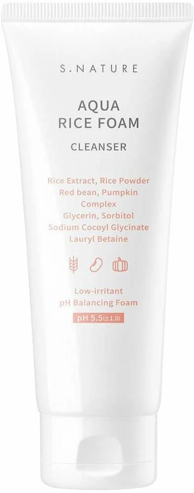 Snature Aqua Rice Foam Valiklis veido prausiklis su ryžių putomis 80ml