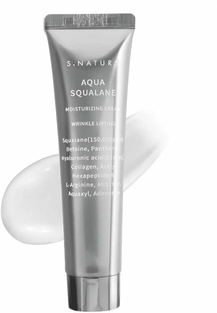 CREAM S.NATURE_Aqua Squalane Moisturizing Kreminis Jumbo drėkinamasis veido kremas 80ml