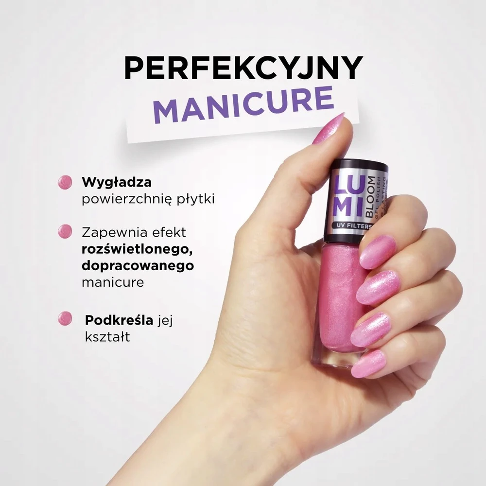 Snbio „Eveline Cosmetics Lumi Bloom“ švytintis nagų lakas 01 8ml
