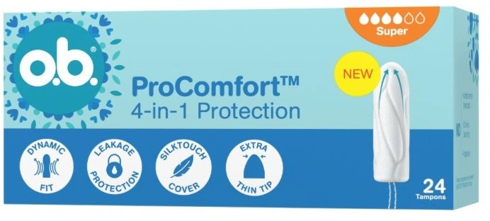 Snibbs O.B. ProComfort™ Super tamponai, 24 vnt.